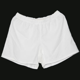 100% Polyester Poplin Gym Training Shorts White Color Improve Blood Circulation