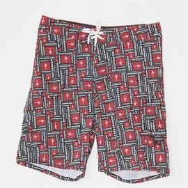 Anti - UV Patterned Board Shorts , Polyester Spandex Boardshorts For Hitting The Beach