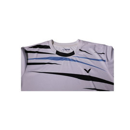 Polyester White Long Sleeve Custom Made T Shirts O Neck Sport Style For Men