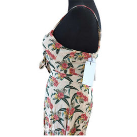 XS Open Leg Deep V Neck Women'S Suspender Dress