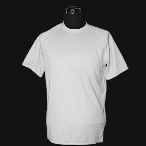 White 100 Percent Polyester Shirts Fashion And Handsome Short Sleeve