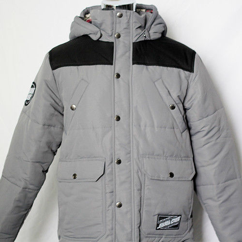 Soft Polyester Light Padded Jacket Black And Grey Color Casual Style With Hood